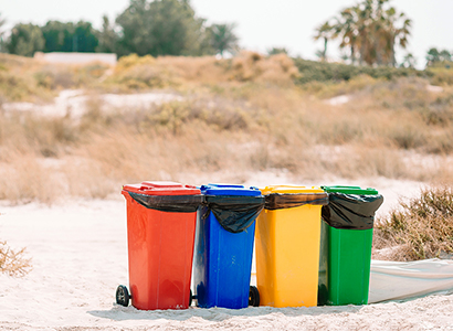 Trash can (a container for garbage and waste)